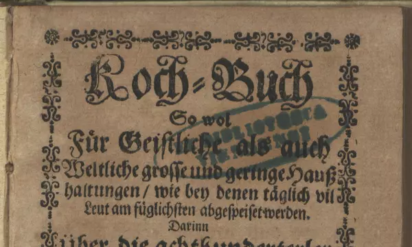 Titelblatt vom Kochbuch Bernhard Buchingers aus dem Jahre 1700