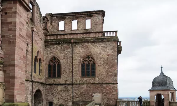 Ansicht des Fassbaus von Schloss Heidelberg